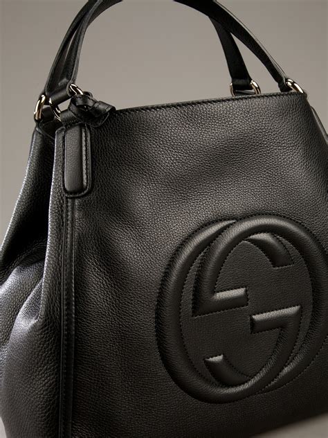 gucci soho black tote|gucci soho tote medium.